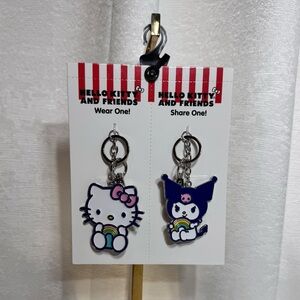 Hello Kitty and Kuromi Keychain